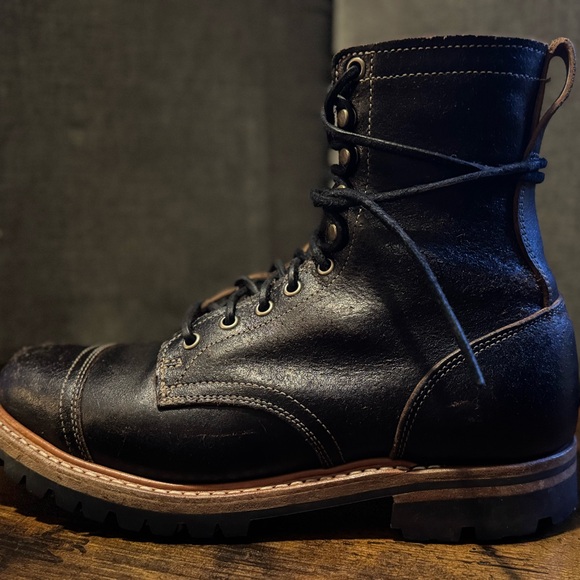 Truman Boot Co size 9D Black Waxed Flesh Upland Gently Used - Picture 11 of 15